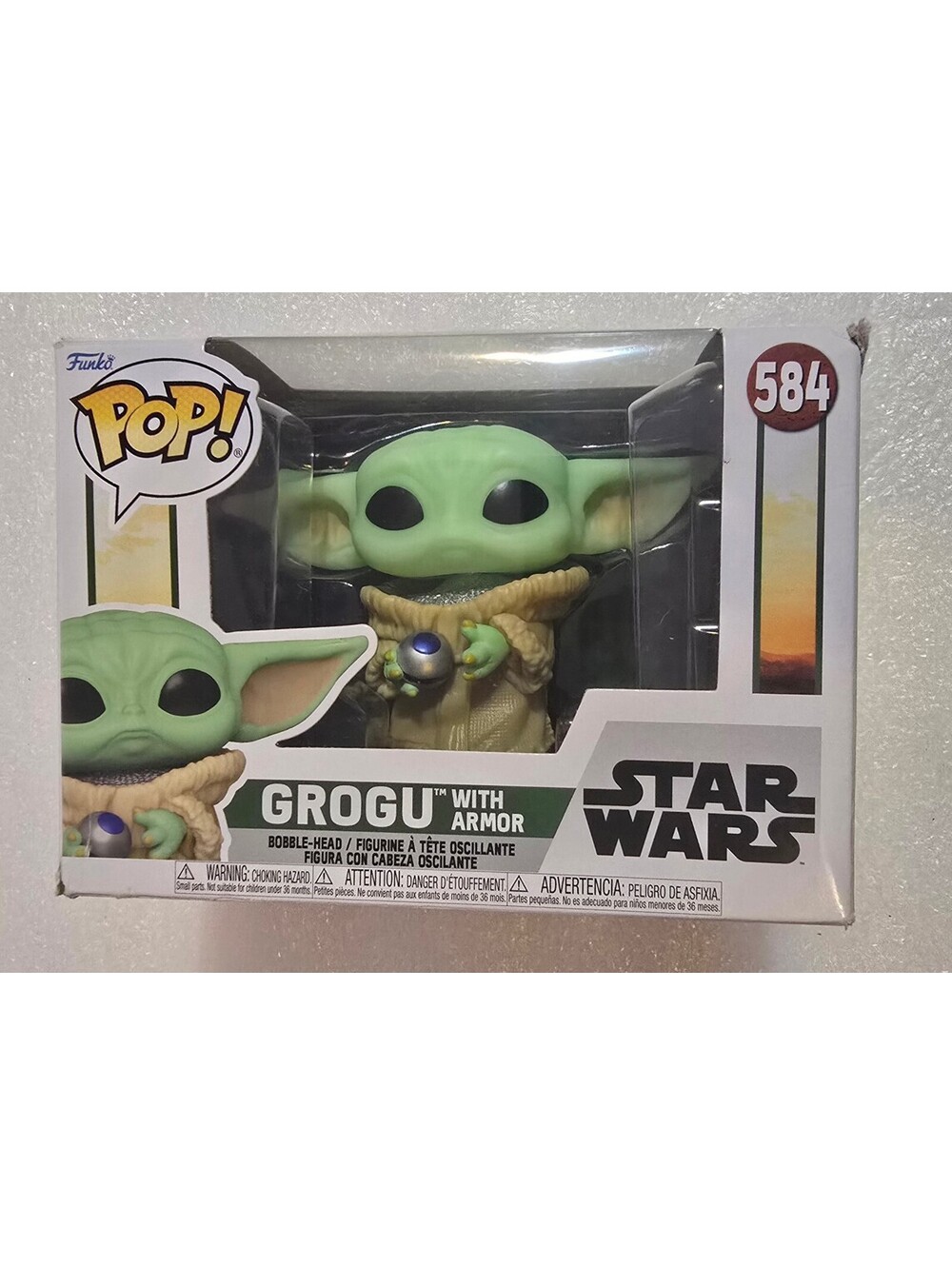 Star Wars Funko Pop 584 Grogu With Armor Book Of Boba Fett